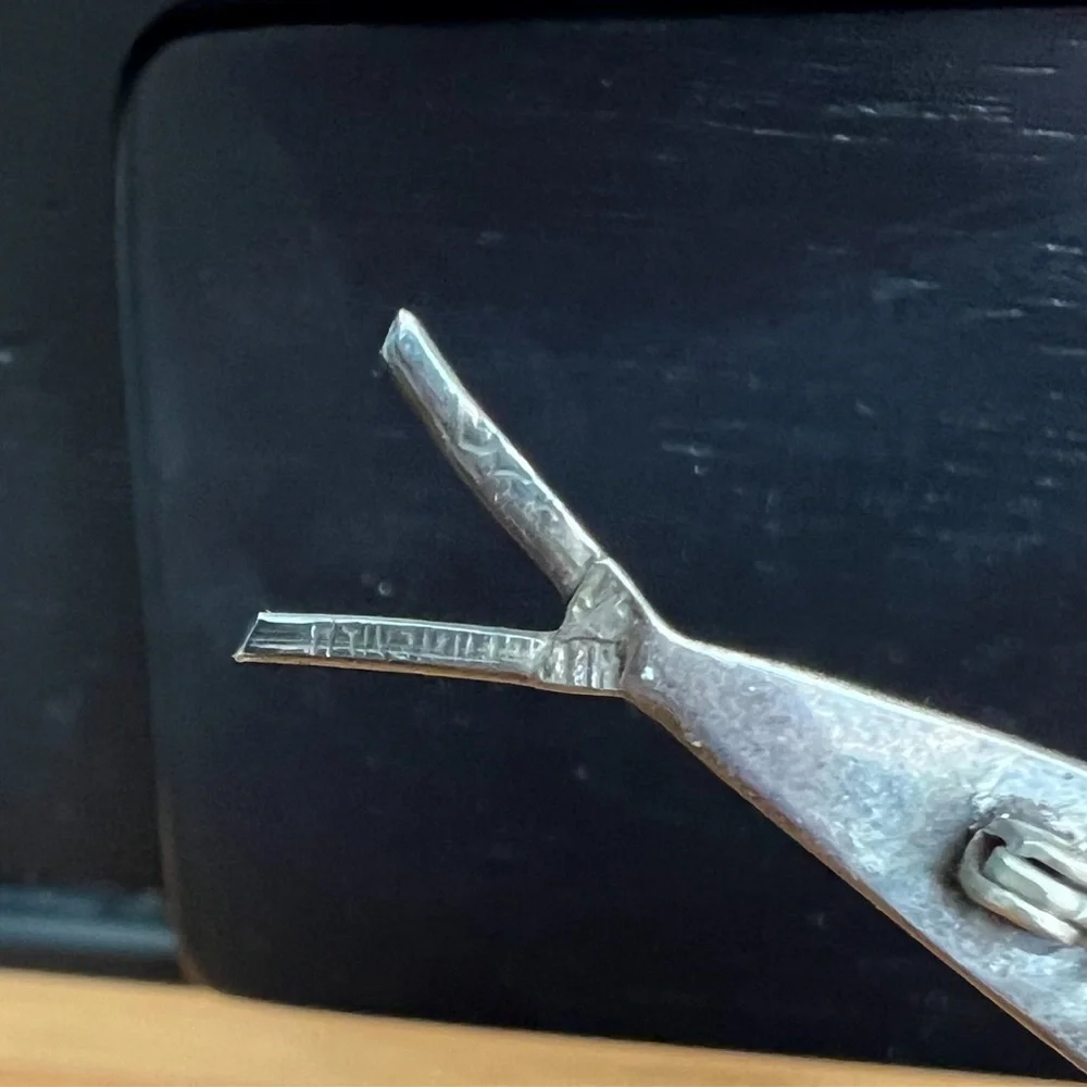 Vintage Sterling Turquoise Modernist Fish Sardine Pin - Picture 5 of 5